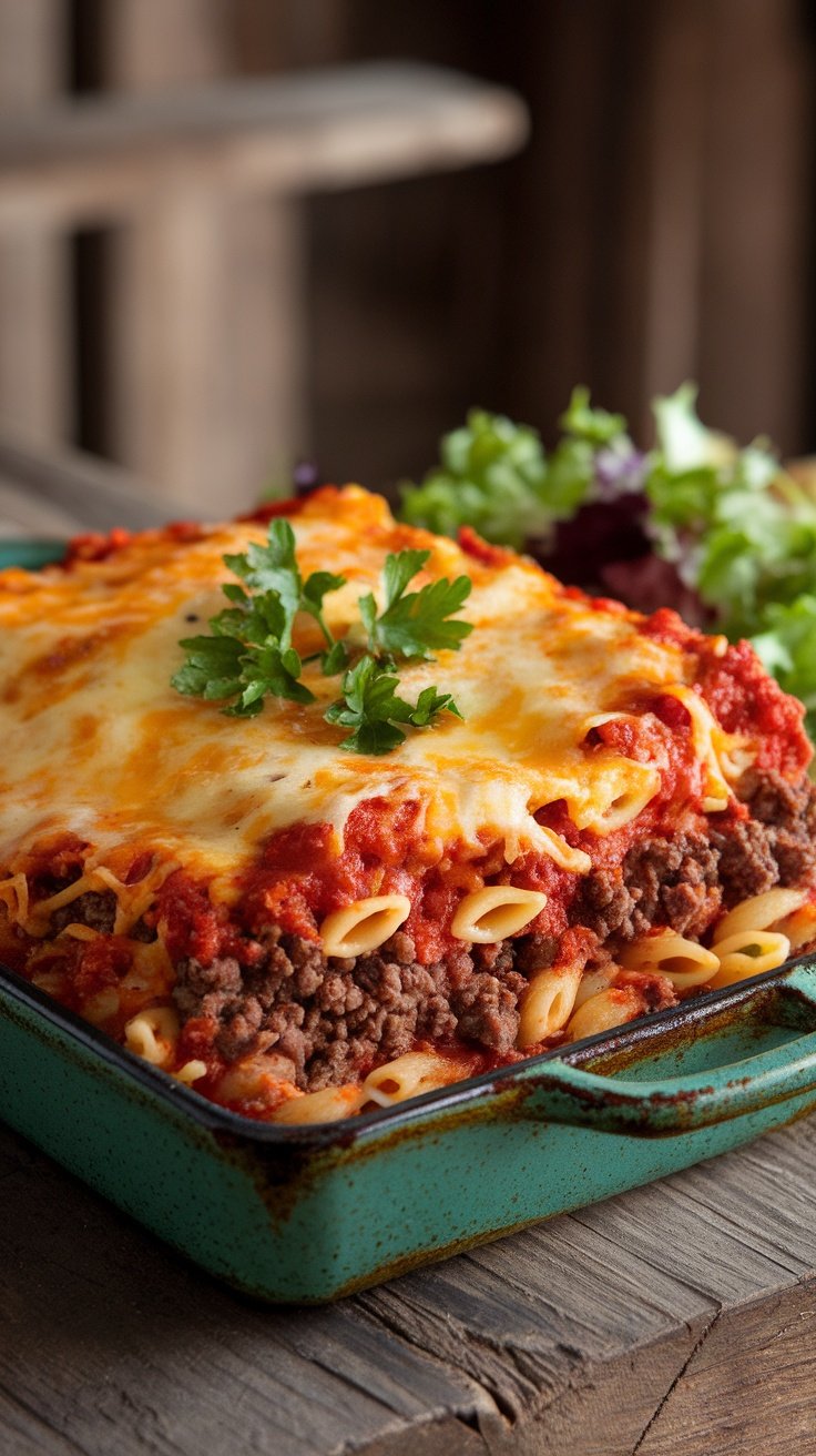 Cheesy Hamburger Casserole Recipe