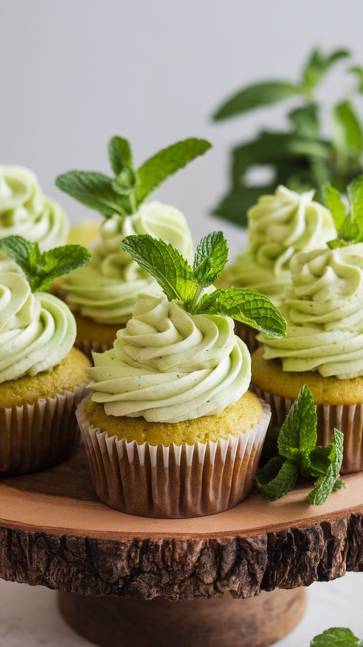 Fresh Mojito Cupcakes with Lime and Mint