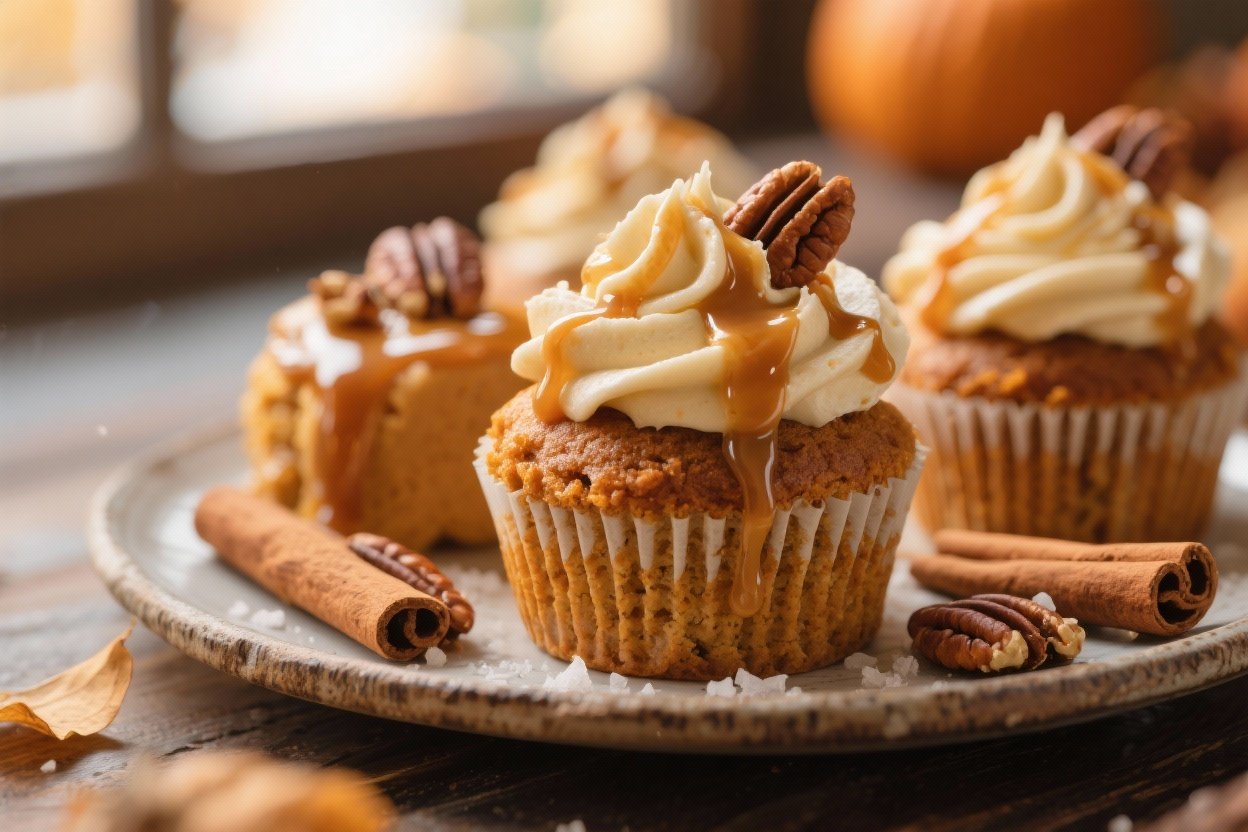 Pumpkin Caramel Cupcakes That Taste Like a Cozy Fall Hug