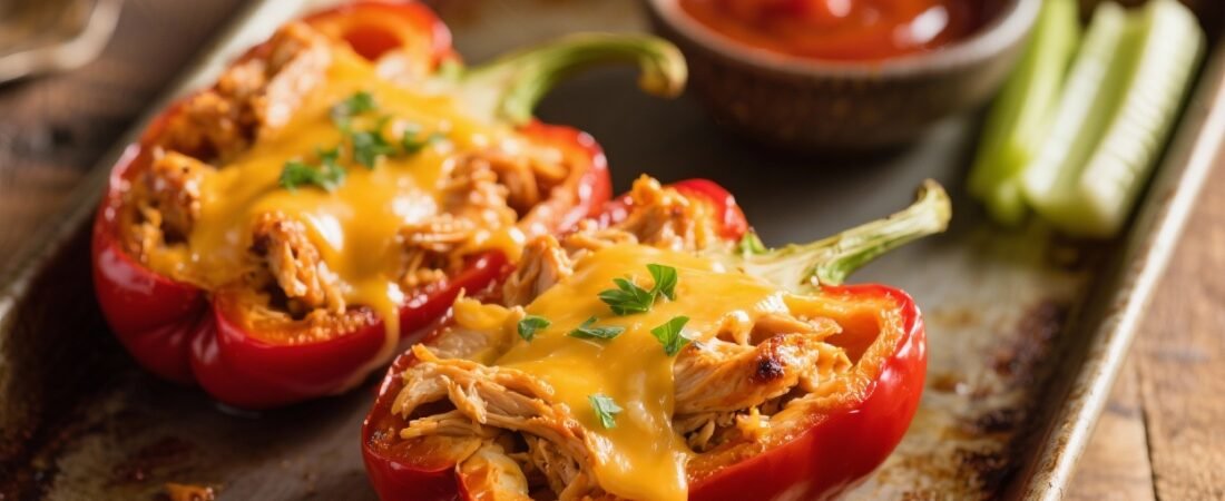 Keto Buffalo Chicken Stuffed Peppers You’ll Crave Every Game Day