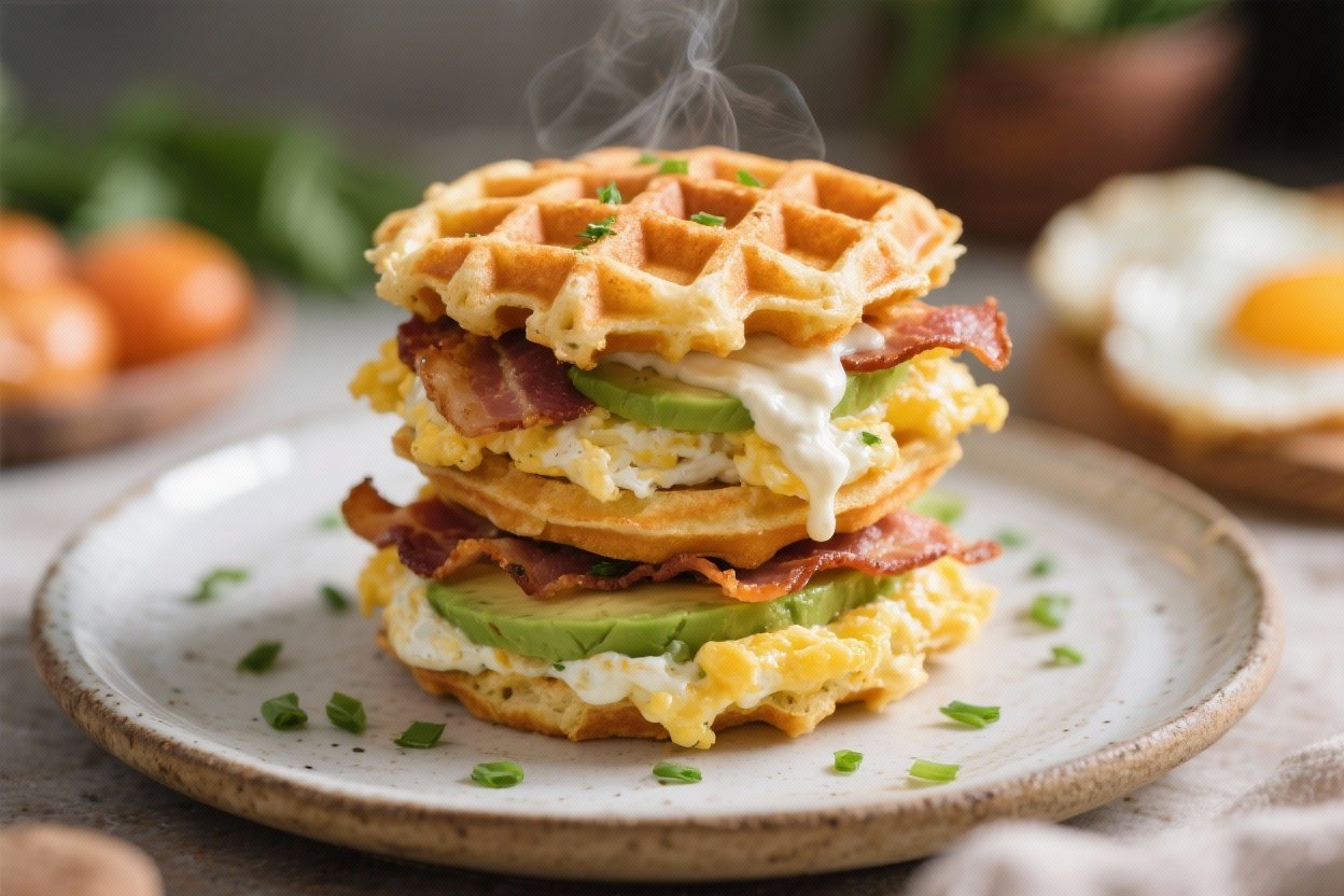 Keto Chaffle Breakfast Sliders That Make Mornings Ridiculously Easy