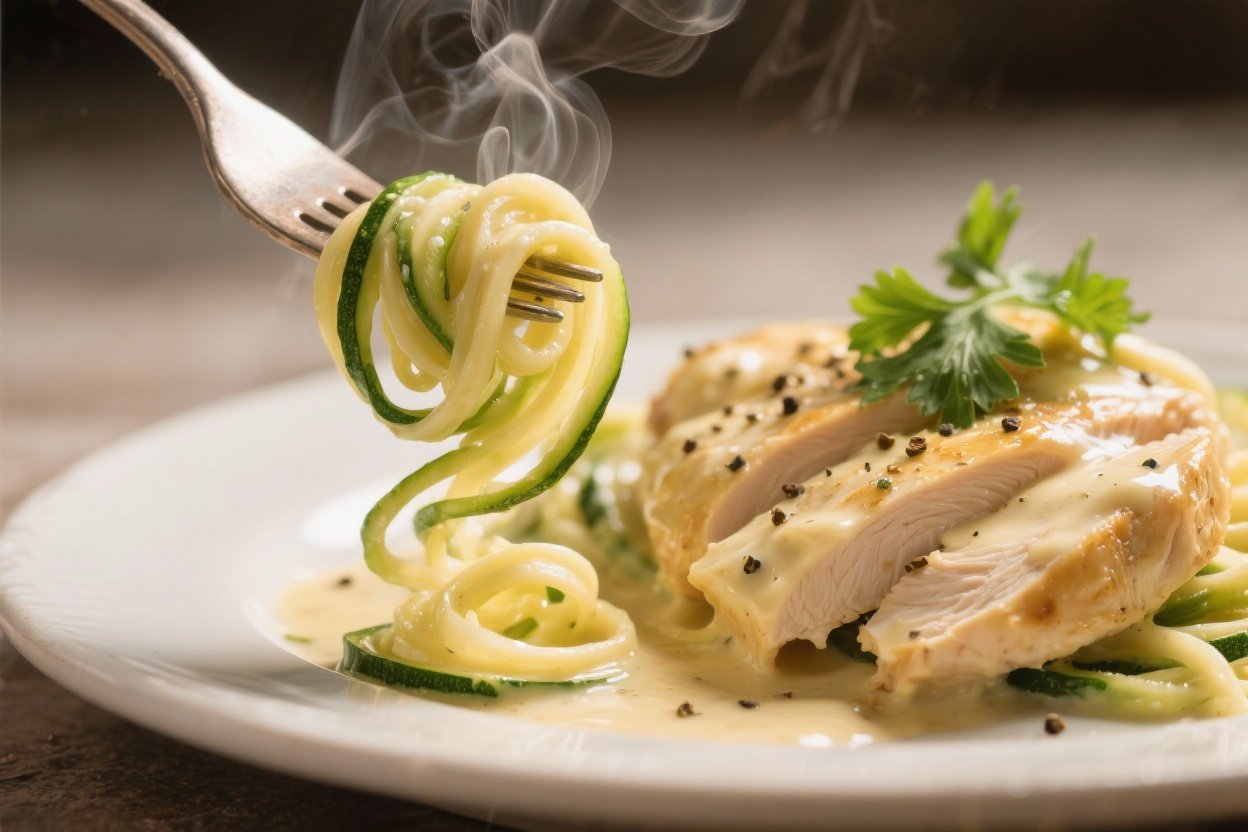 Keto Chicken Alfredo With Zucchini Noodles That’ll Make You Forget Pasta Exists