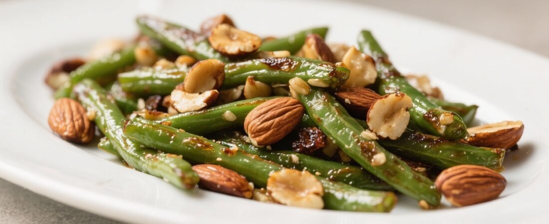 Roasted Green Beans With Almonds – Simple, Bright, and Crunchy