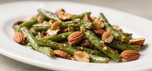 Roasted Green Beans With Almonds – Simple, Bright, and Crunchy