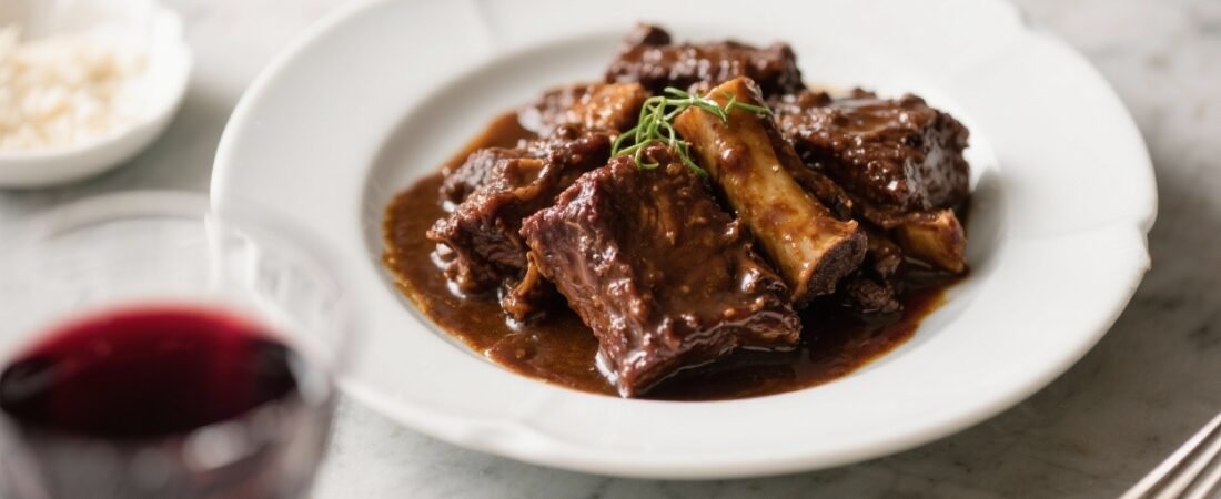Slow-Braised Short Ribs with Red Wine – A Cozy, Crowd-Pleasing Classic