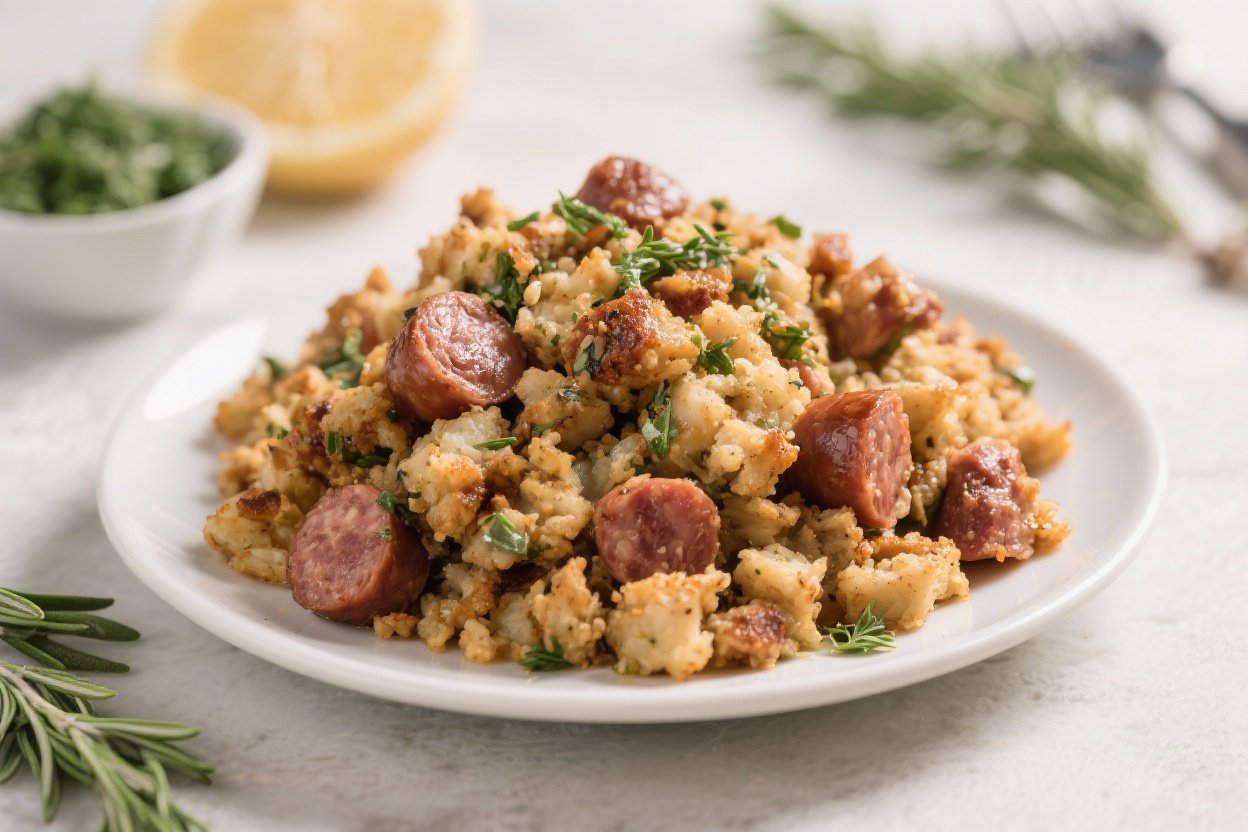 Sausage & Herb Stuffing – A Cozy, Crowd-Pleasing Classic