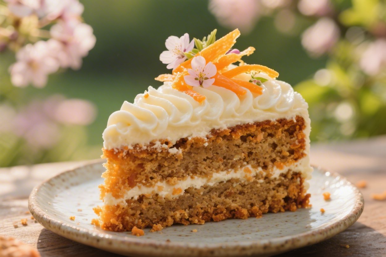 Carrot Cake With Orange Cream Cheese Frosting for a Soft Spring Garden Party