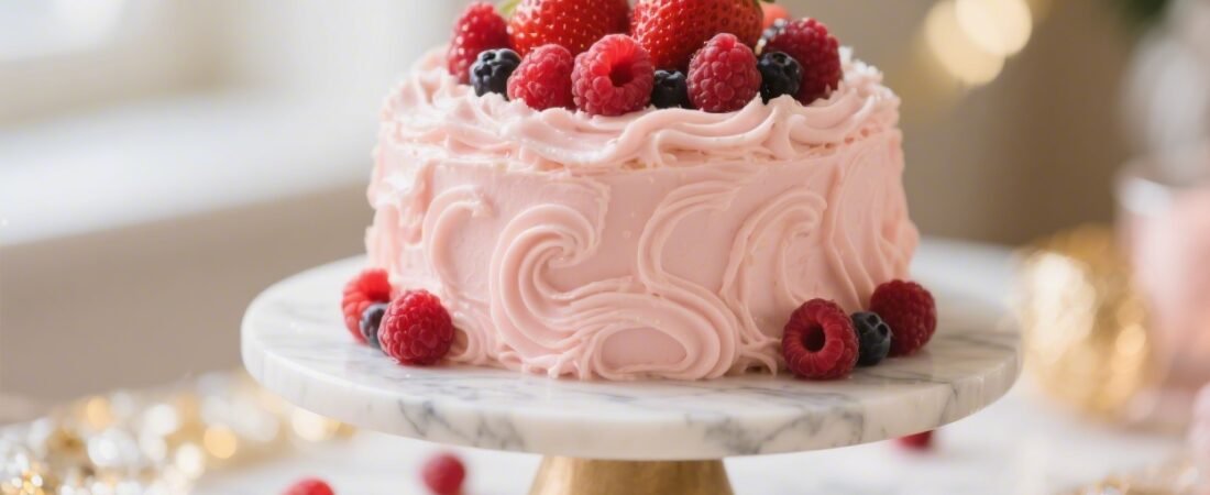 Champagne Berry Celebration Cake With Soft Pink Frosting You’ll Crave All Year