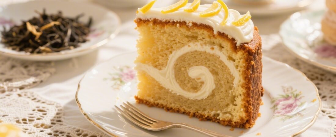 Earl Grey Tea Cake With Vanilla Cream for Refined Vintage Tea Party Elegance