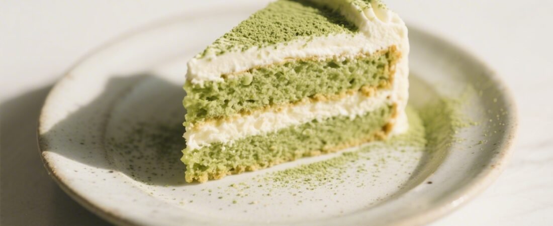 Matcha Vanilla Layer Cake With Minimalist Styling and Delicate Green Tea Flavo That Wows