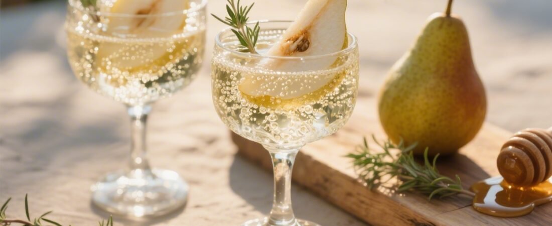 Pear and Thyme Prosecco Cocktails You’ll Crave All Season
