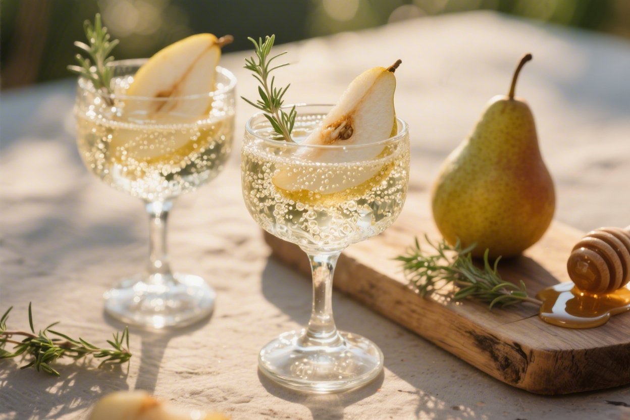 Pear and Thyme Prosecco Cocktails You’ll Crave All Season