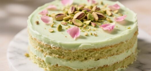 Pistachio Rosewater Cake With Pale Green Layers You’ll Dream About