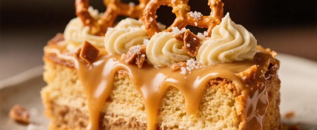 Salted Caramel Pretzel Crunch Cake That’ll Steal the Show at Every Party