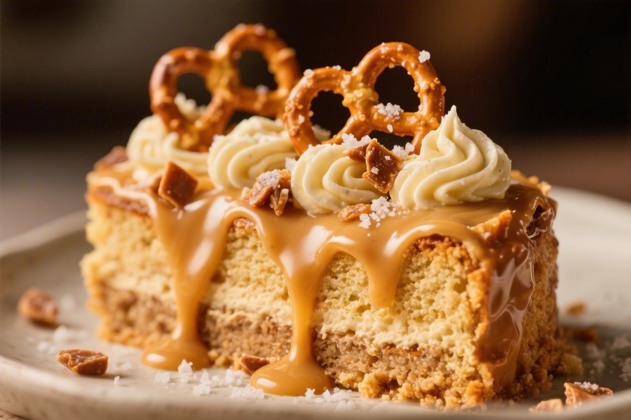 Salted Caramel Pretzel Crunch Cake That’ll Steal the Show at Every Party