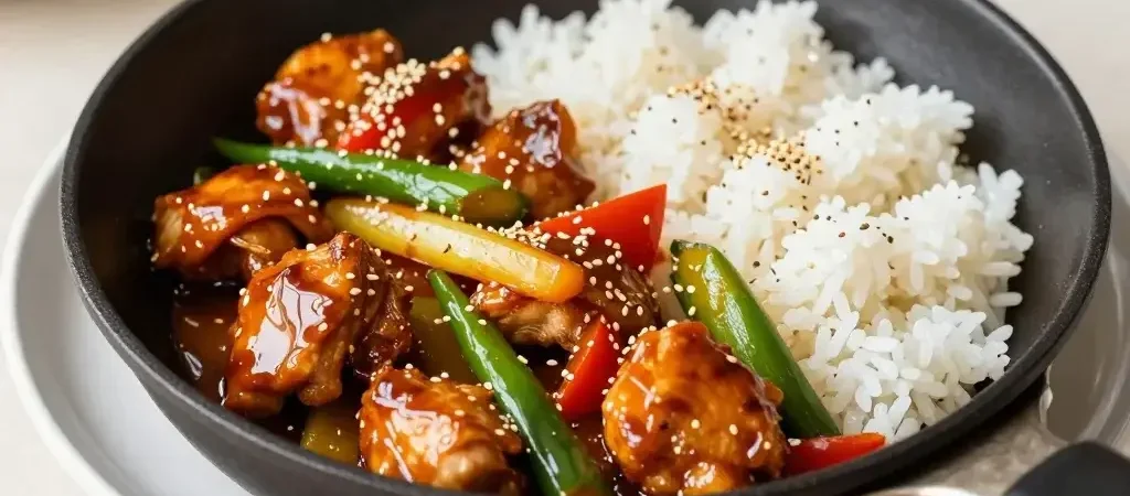 Irresistible Teriyaki Chicken, Stir-Fried Vegetables, and Jasmine Rice Dinner in 20 Minutes
