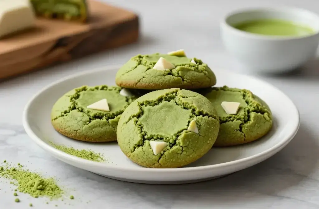 Unique Matcha White Chocolate Cookies with a Subtle Earthy Flavor That Wows