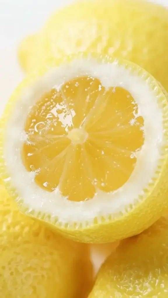 macro shot of soft chewy lemon center peeking through crinkle edges