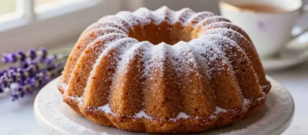 Lavender Earl Grey Bundt Cake with a Delicate Sugar Dusting: Tea-Chic Treats