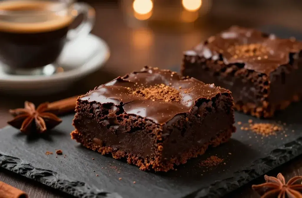 Dark Chocolate Chai Brownies with Espresso and Spice: a Cozy Indulgence